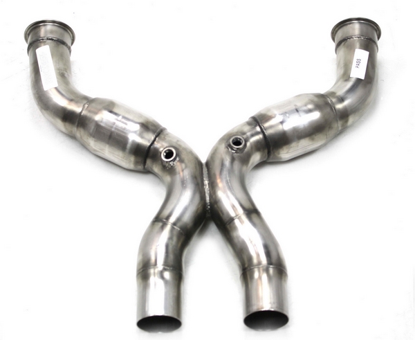 2014 5.8L Mustang GT500 3" X-Pipe with Cats Polished 304 Stainless Steel